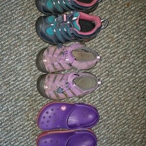 3 Pair Keen & Crocs Lot Kids 11